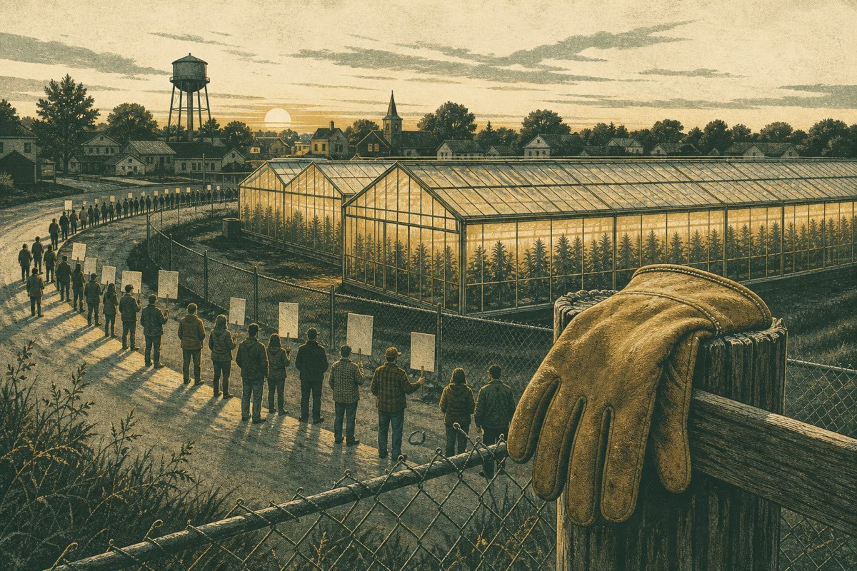 300 Teamsters, a Town of 1,300: Cannabis's First Grow-House Strike Enters Week Four